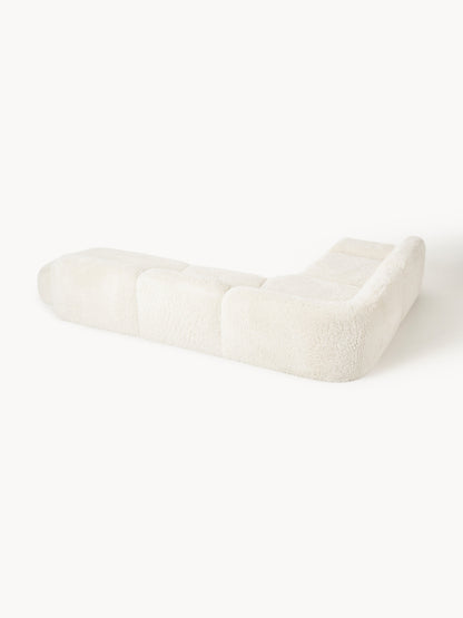 XL Modulares Teddy-Ecksofa Wolke mit Chaiselongue