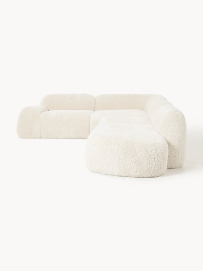 XL Modulares Teddy-Ecksofa Wolke mit Chaiselongue