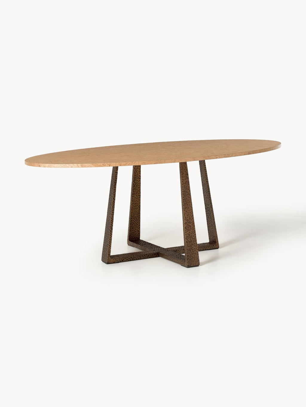 Amella Oval Dining Table, in various sizes — Warm Grey