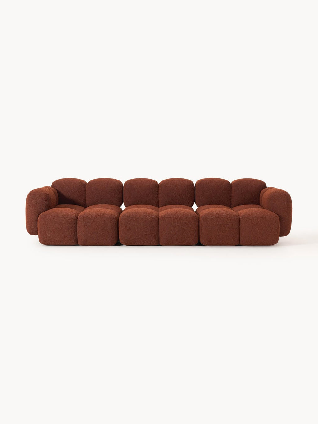 Tayla Modular Sofa (4-seater) in Bouclé — Brown