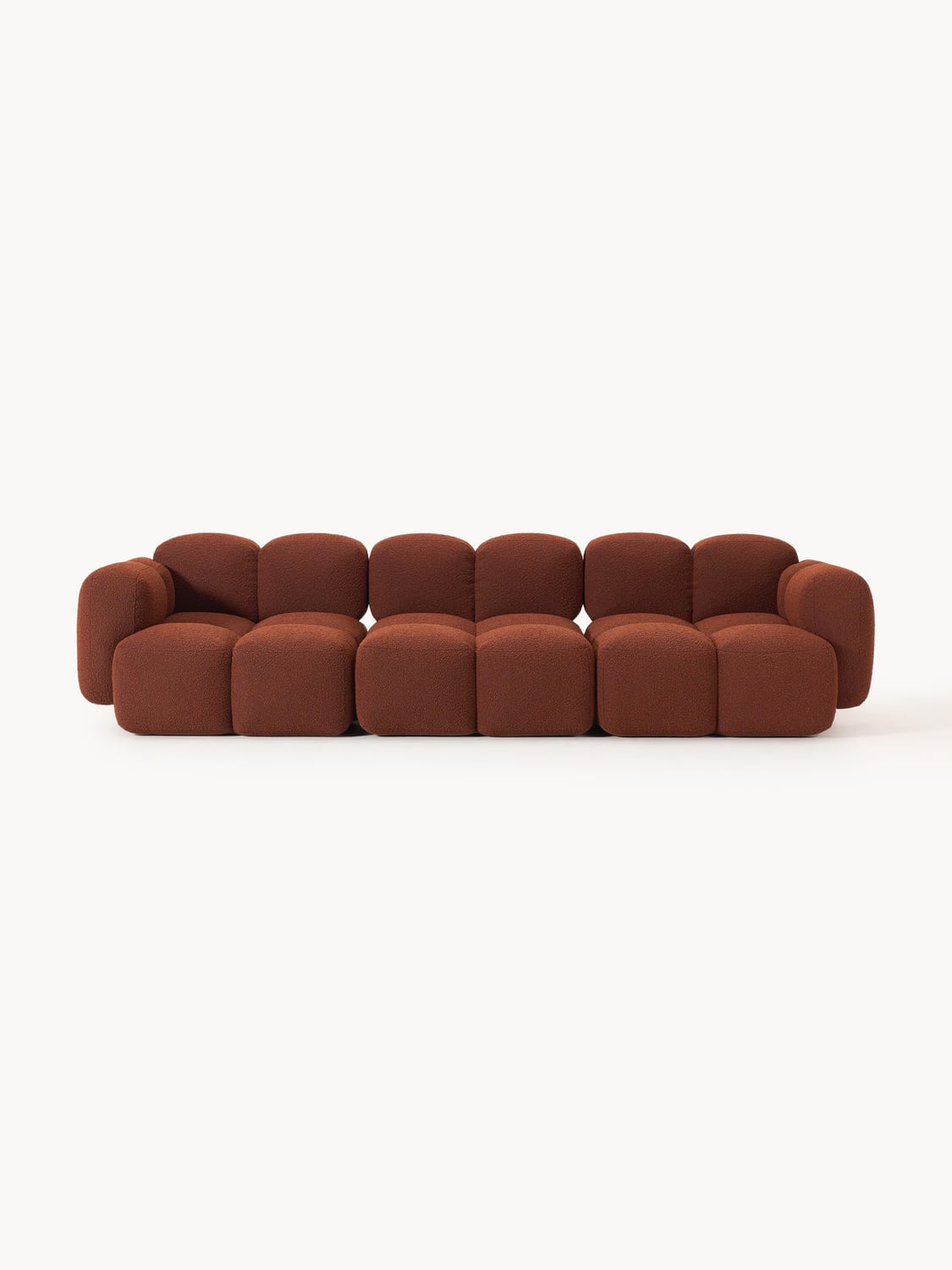 Tayla Modular Sofa (4-seater) in Bouclé — Brown