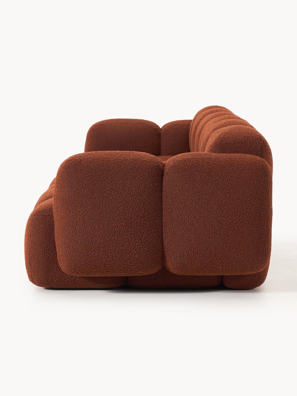 Tayla Modular Sofa (4-seater) in Bouclé — Brown