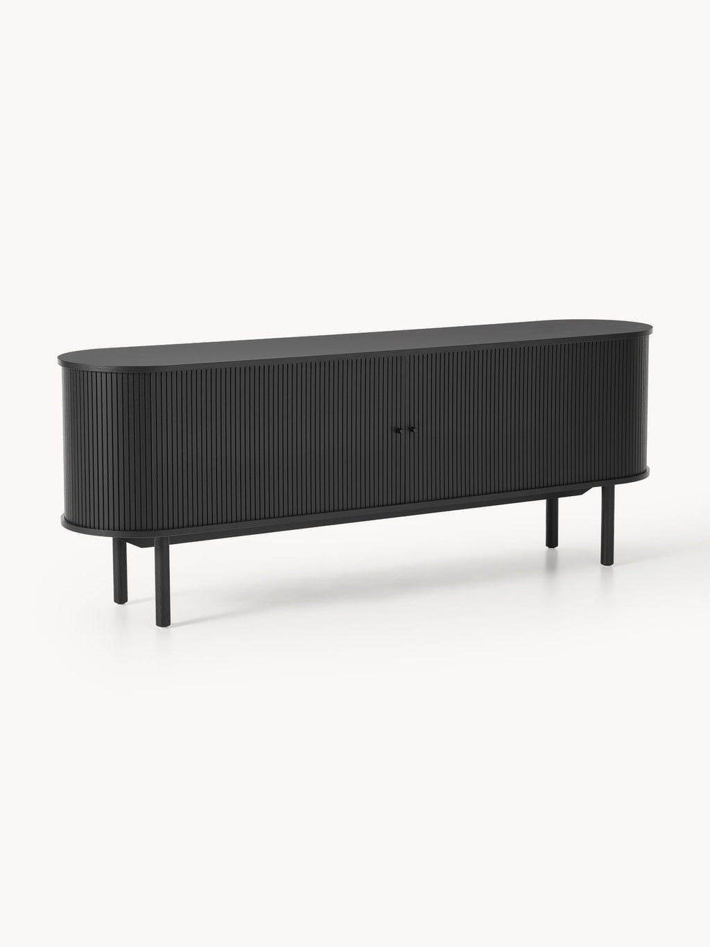 Calary XL Sideboard with Fluted Front — Dark Grey