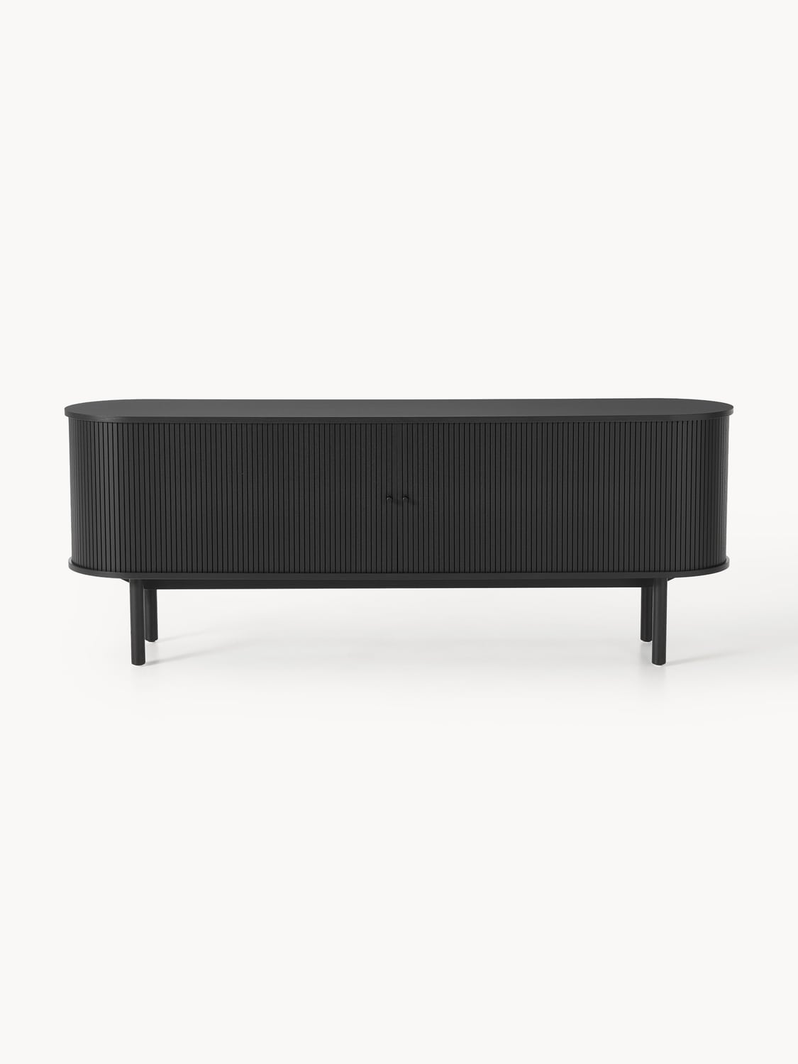 Calary XL Sideboard with Fluted Front — Dark Grey