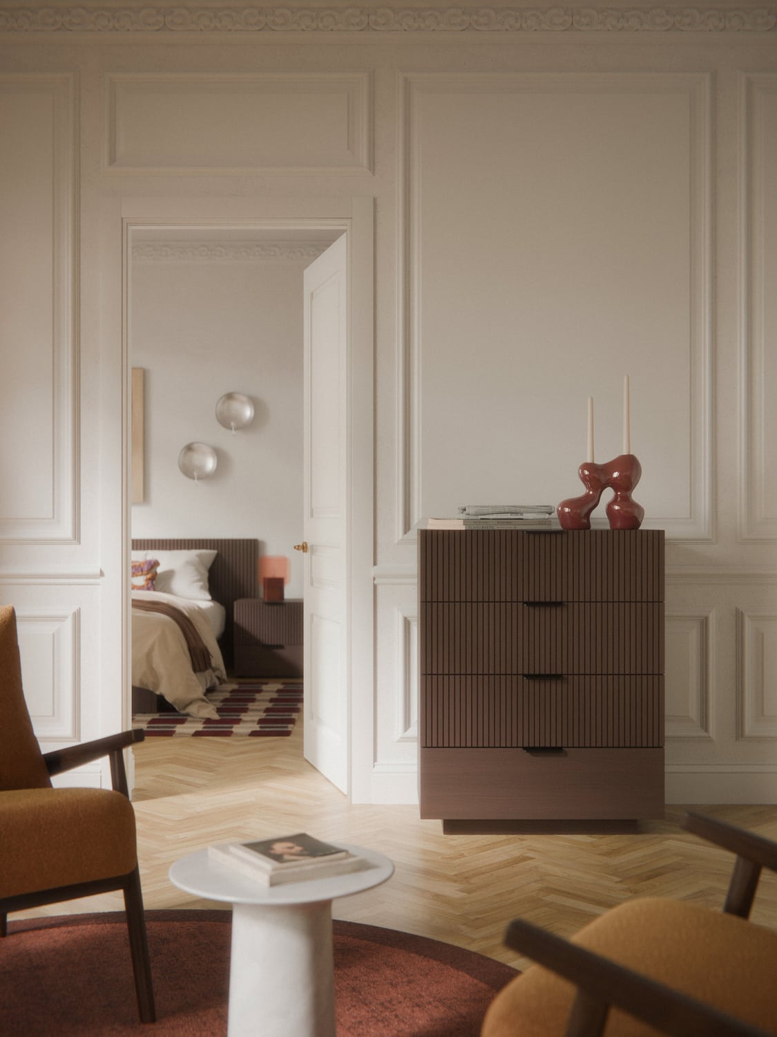 Sato Wood-Chest of Drawers — Espresso