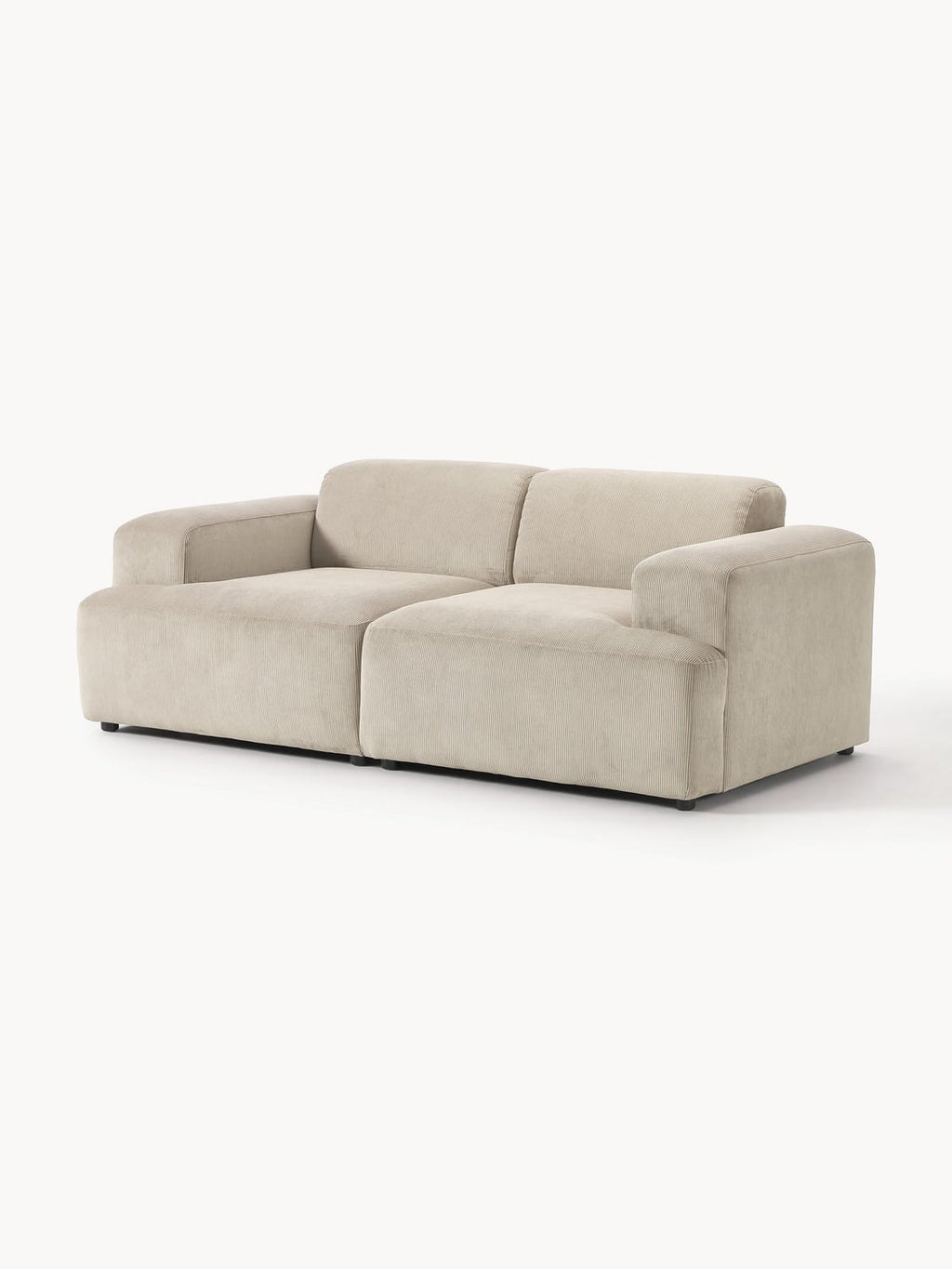Melva Corduroy-Sofa (2-seater) — Oatmeal