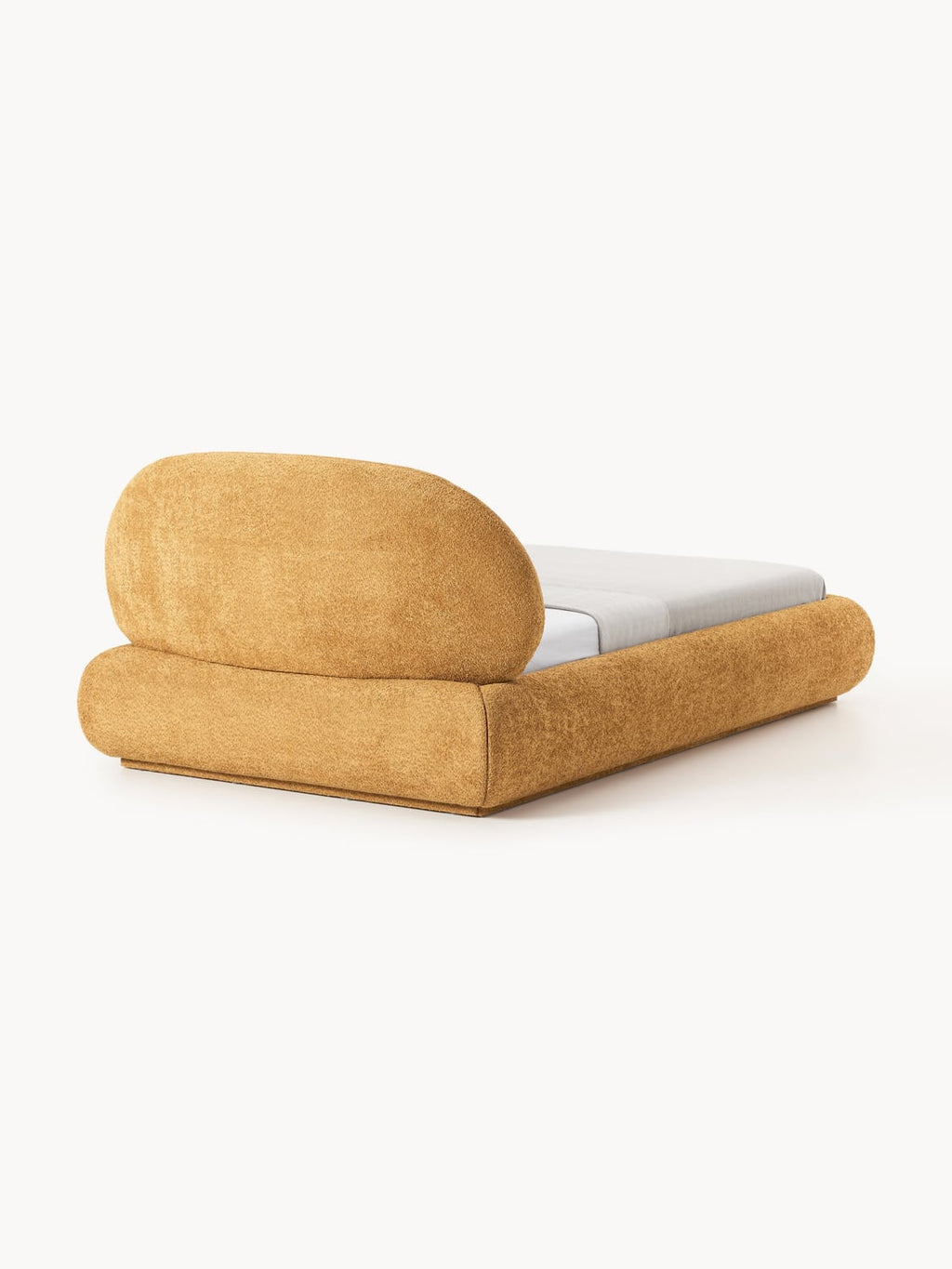 Alba Single Bed in Teddy Bouclé — Sand