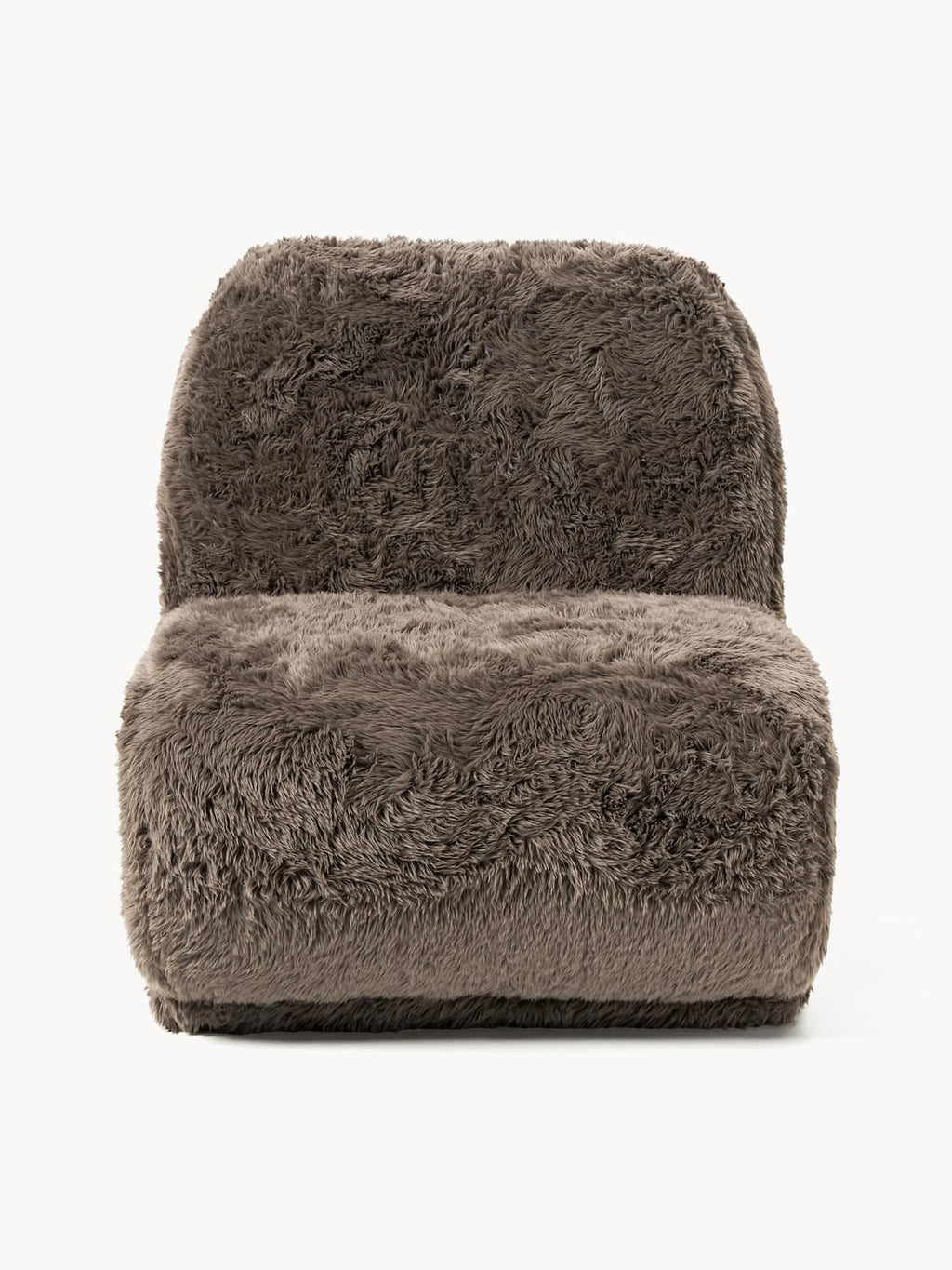 Emie Lounge Chair in Faux Fur — Brown