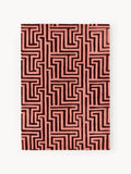 Monty Hand-Tufted Wool Rug with Raised High-Low-Texture — Rust
