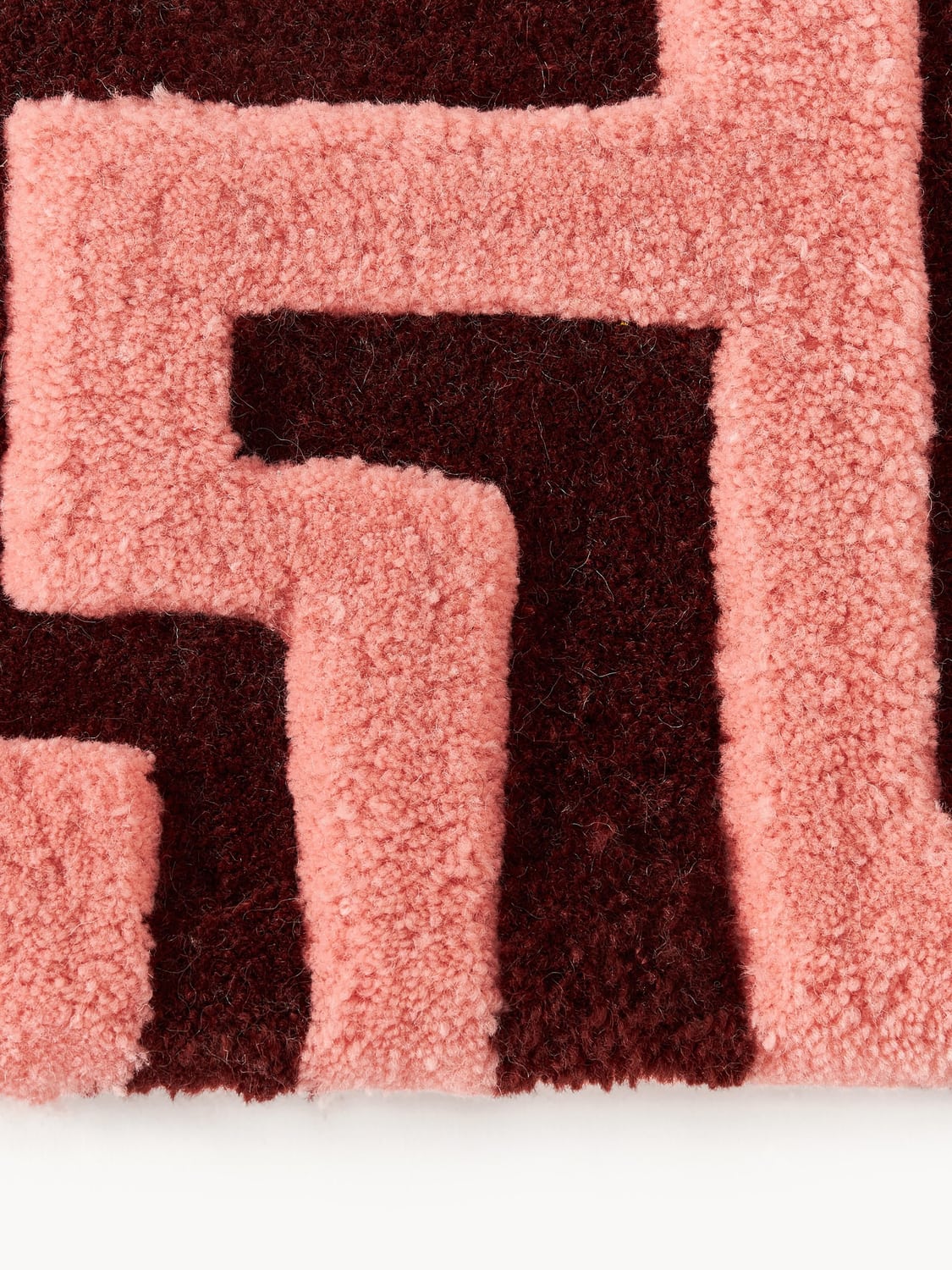 Monty Hand-Tufted Wool Rug with Raised High-Low-Texture — Rust
