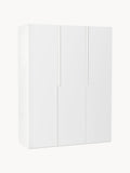 Leon Modular Hinged-Door Wardrobe, 150 cm Width, in various sizes — Off-White