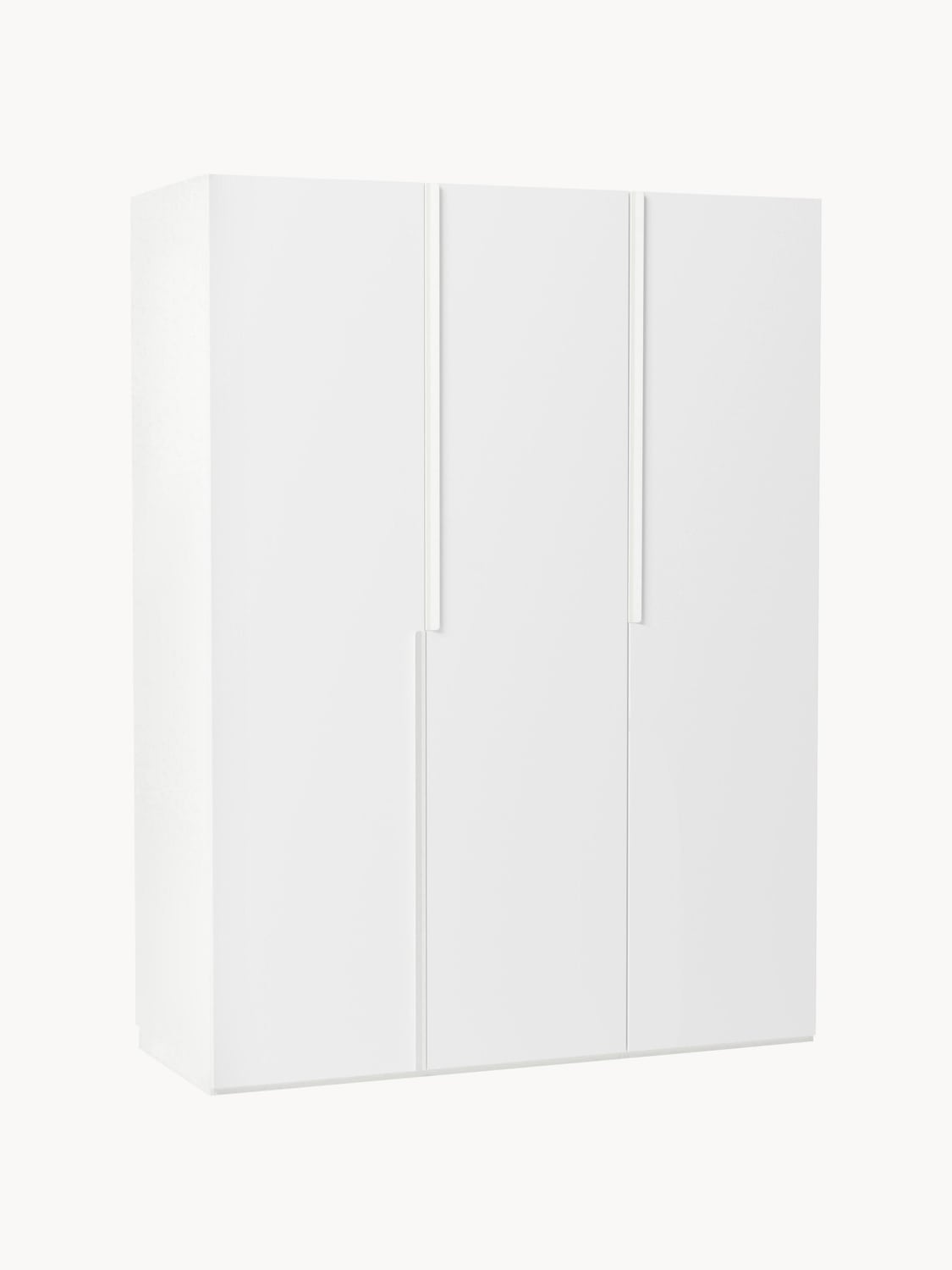 Leon Modular Hinged-Door Wardrobe, 150 cm Width, in various sizes — Off-White