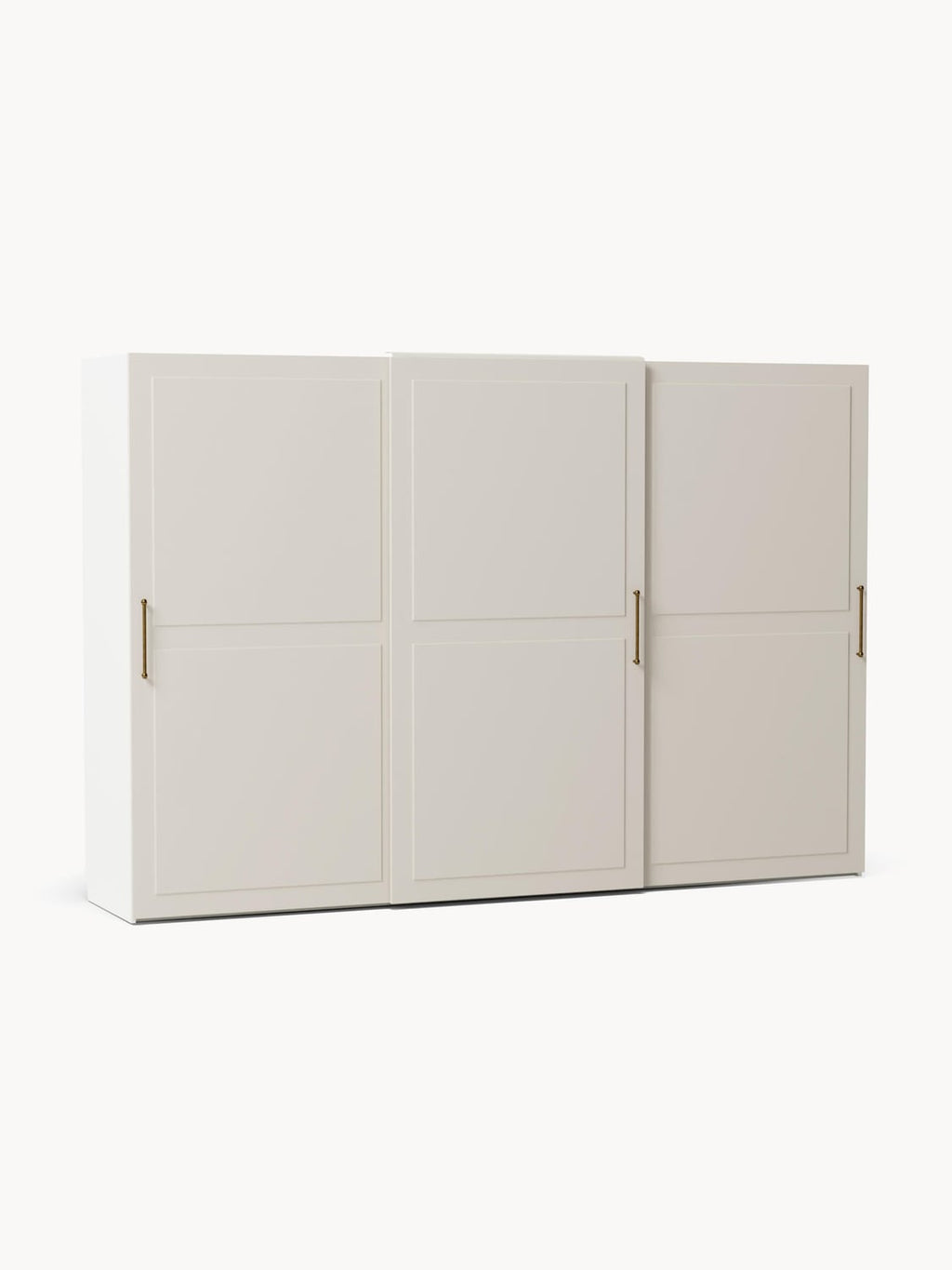 Charlotte Modular Sliding-Door Wardrobe, 300 cm Width, in various sizes — Light Grey