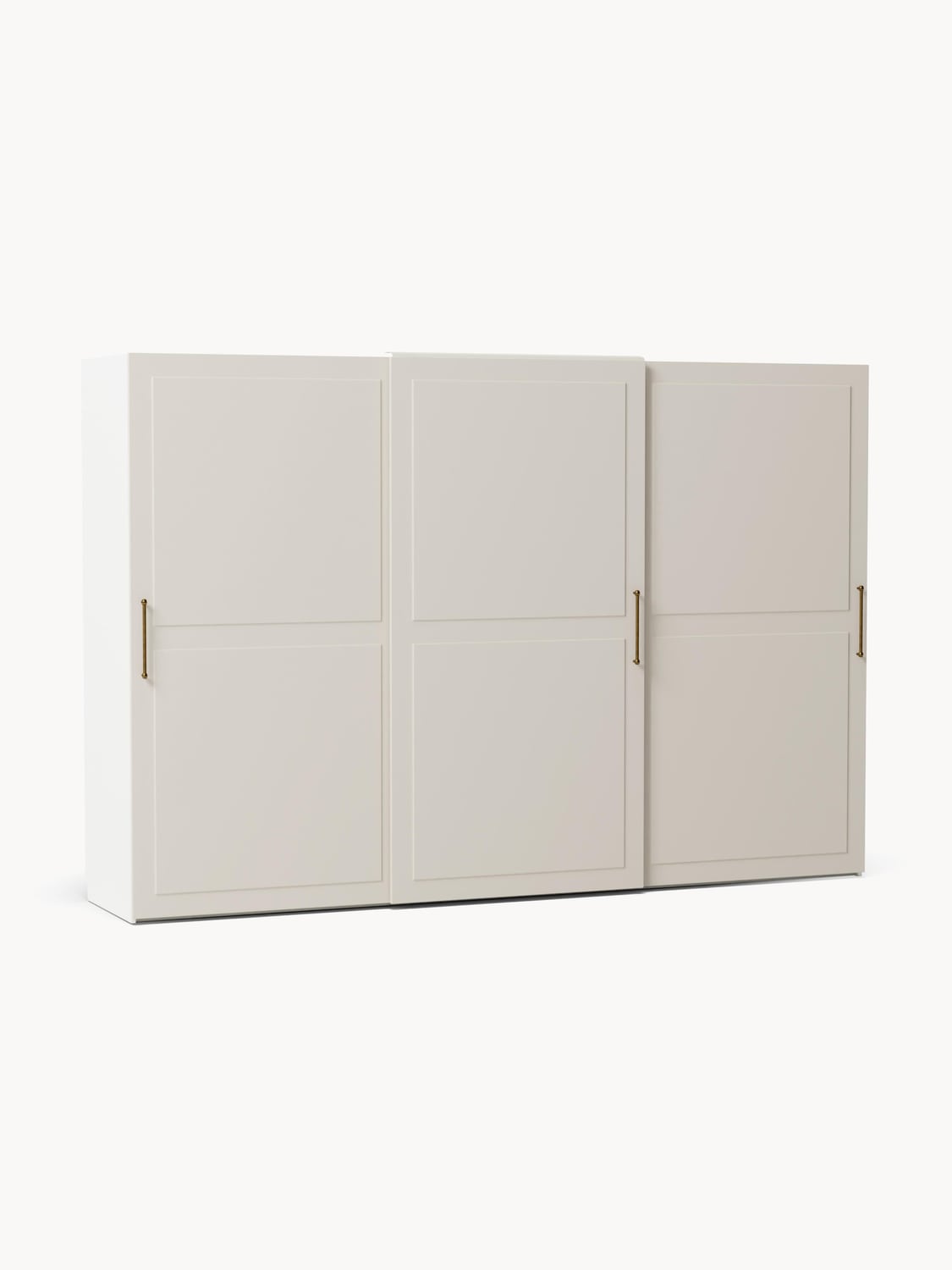 Charlotte Modular Sliding-Door Wardrobe, 300 cm Width, in various sizes — Light Grey