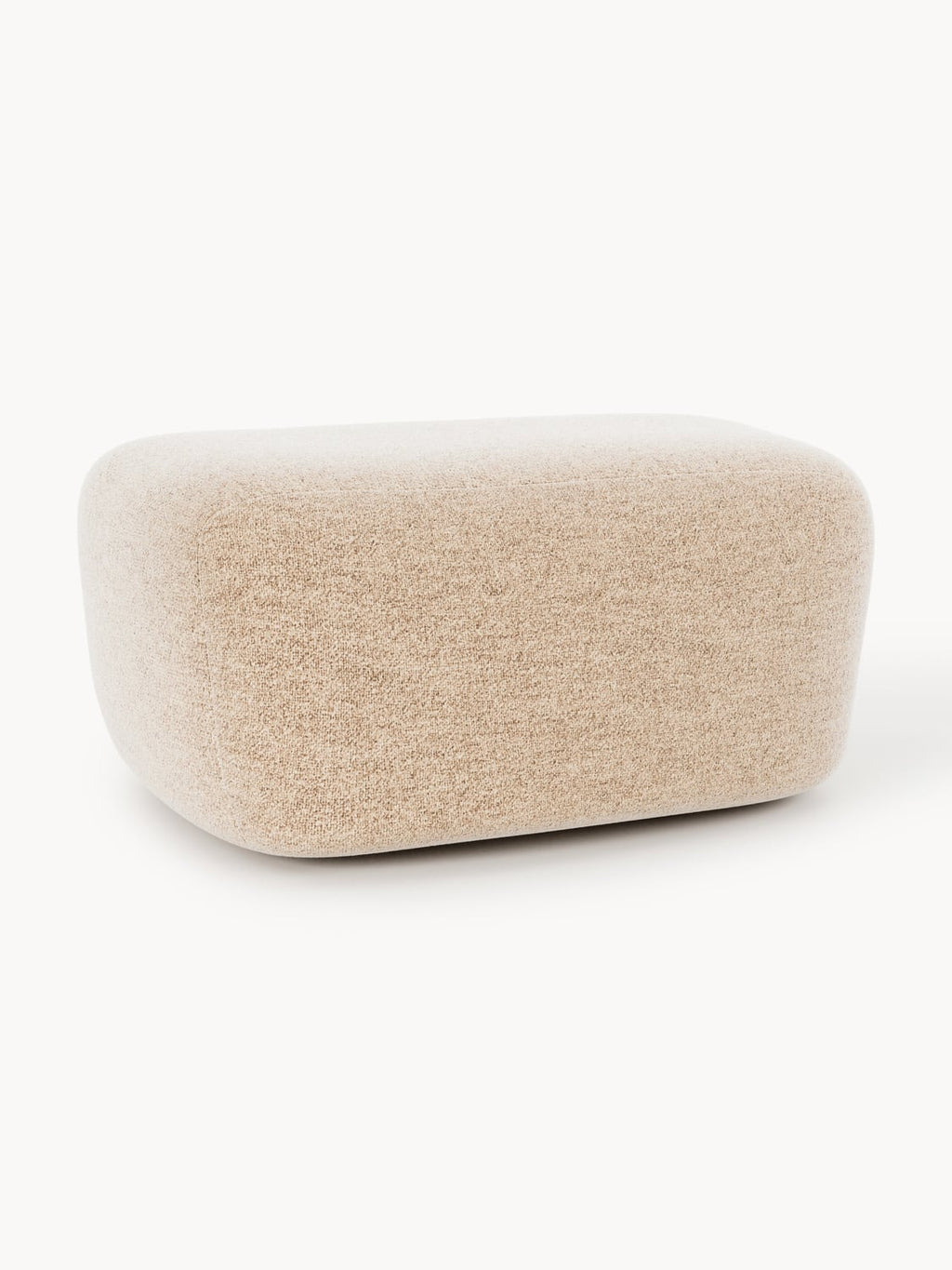 Wolke Large Bouclé Sofa Ottoman — Linen Beige