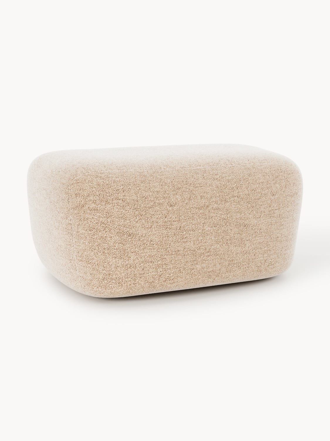 Wolke Large Bouclé Sofa Ottoman — Linen Beige