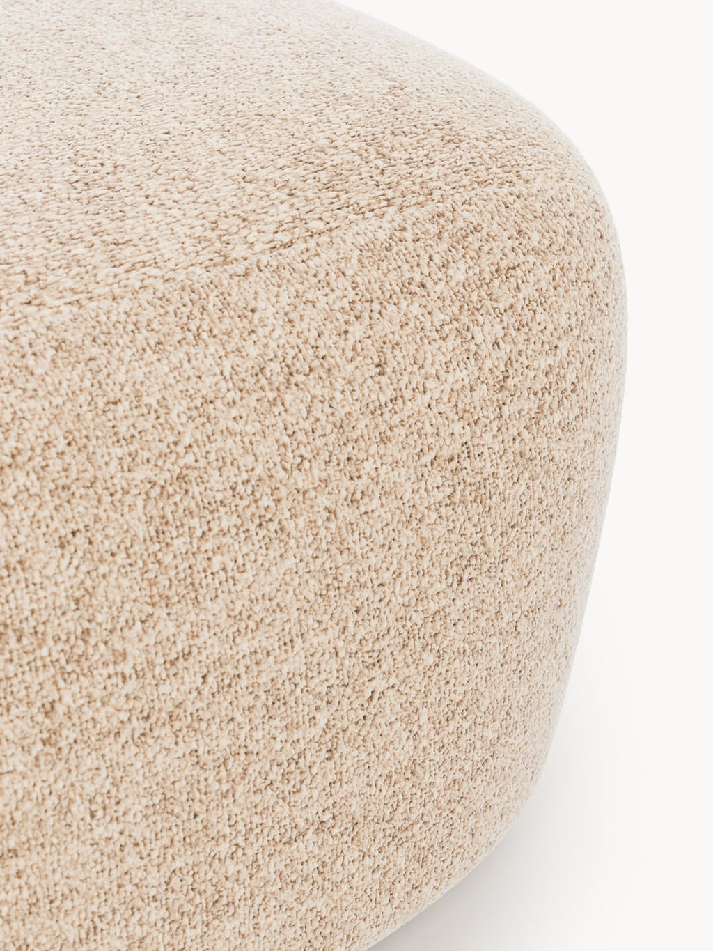 Wolke Large Bouclé Sofa Ottoman — Linen Beige