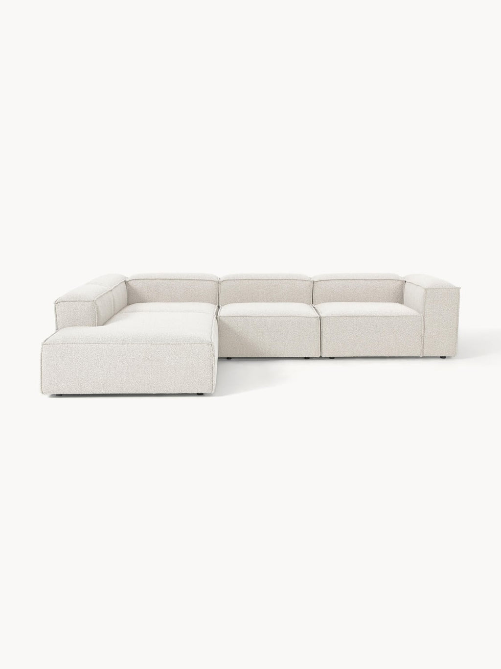 Lennon Modular XL Corner Sofa (4-seater) in Bouclé — Light Grey