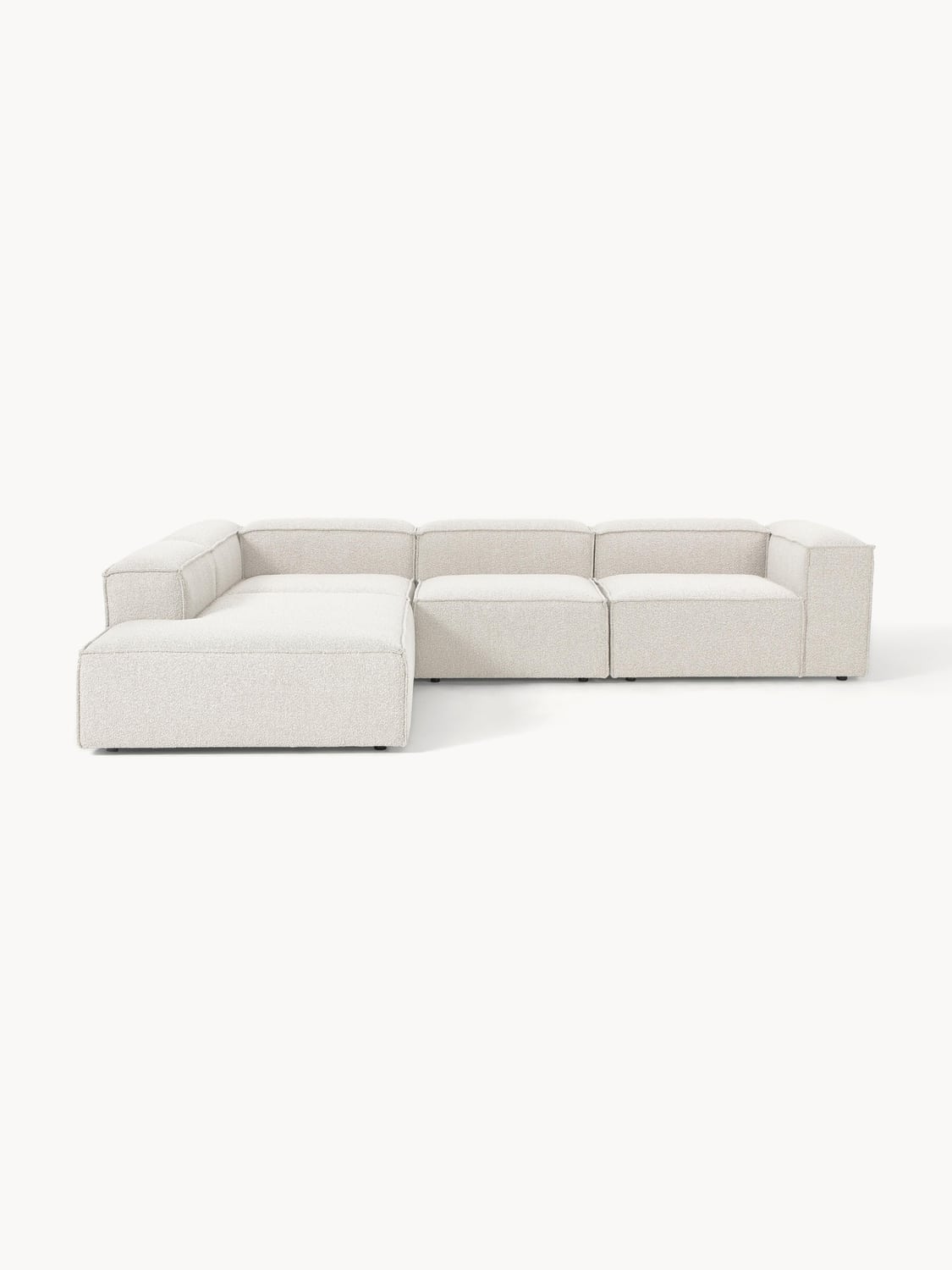 Lennon Modular XL Corner Sofa (4-seater) in Bouclé — Light Grey