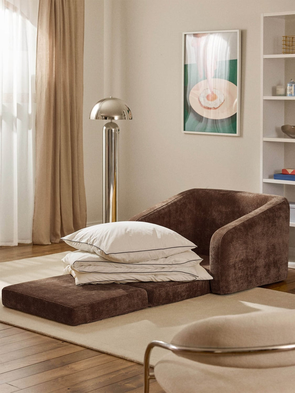 Eliot Sleeper Chair — Brown