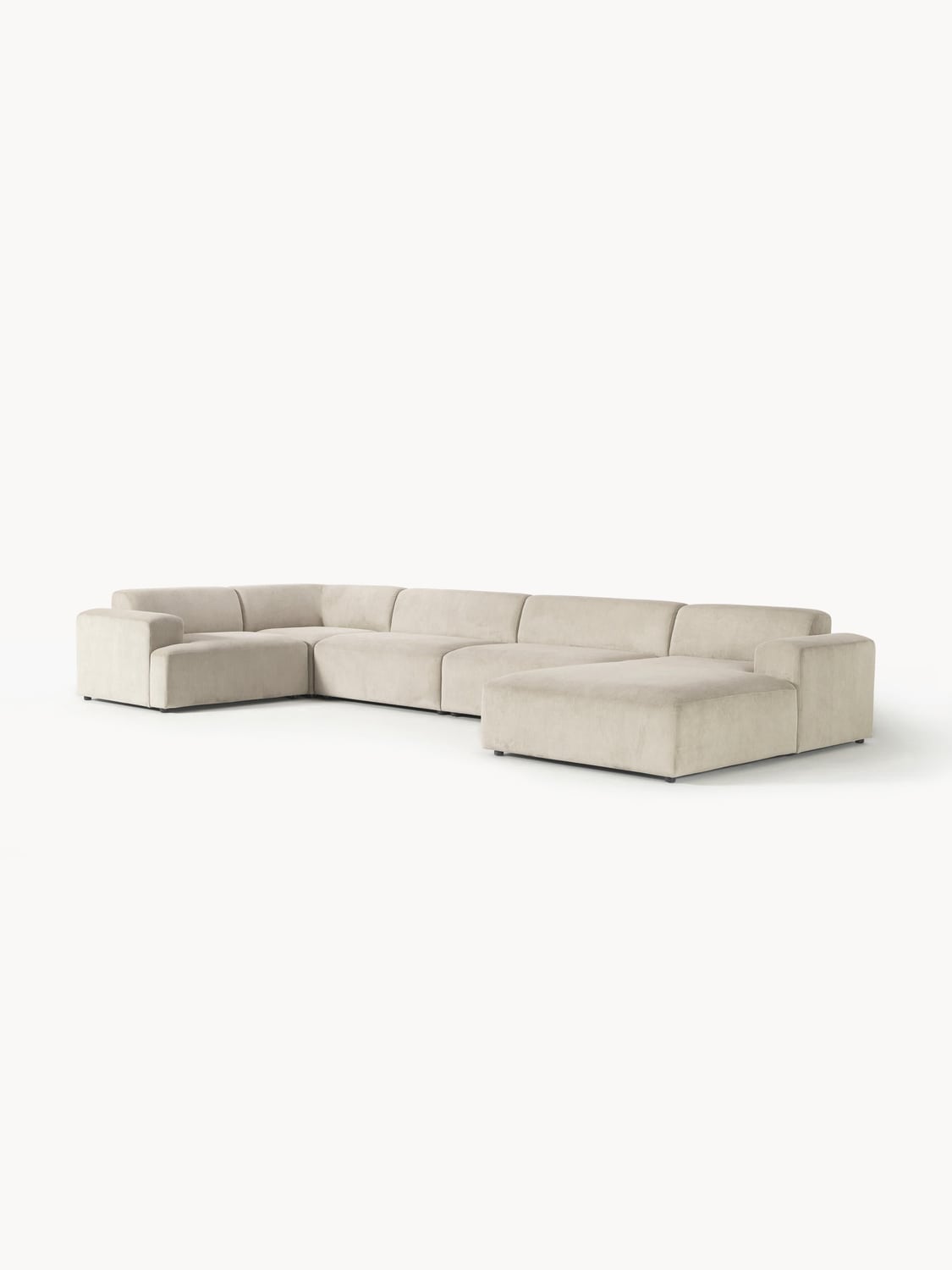 Melva XL Corduroy-Sofa — Oatmeal