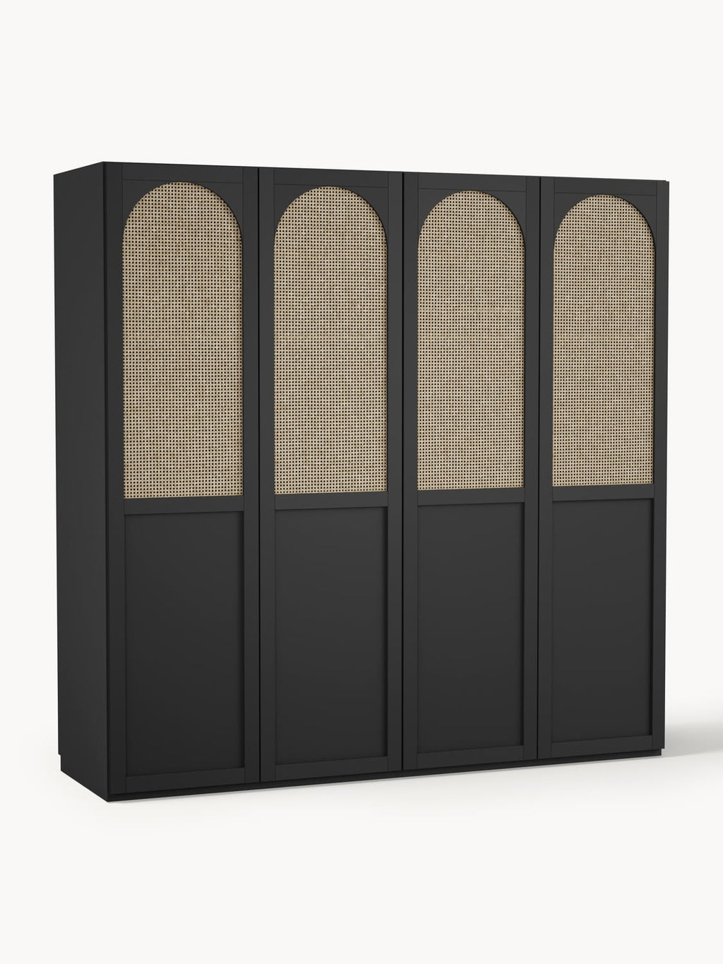 Jeanne Modular Hinged-Door Wardrobe, 200 cm Width, in various sizes — Anthracite
