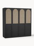 Jeanne Modular Hinged-Door Wardrobe, 200 cm Width, in various sizes — Anthracite