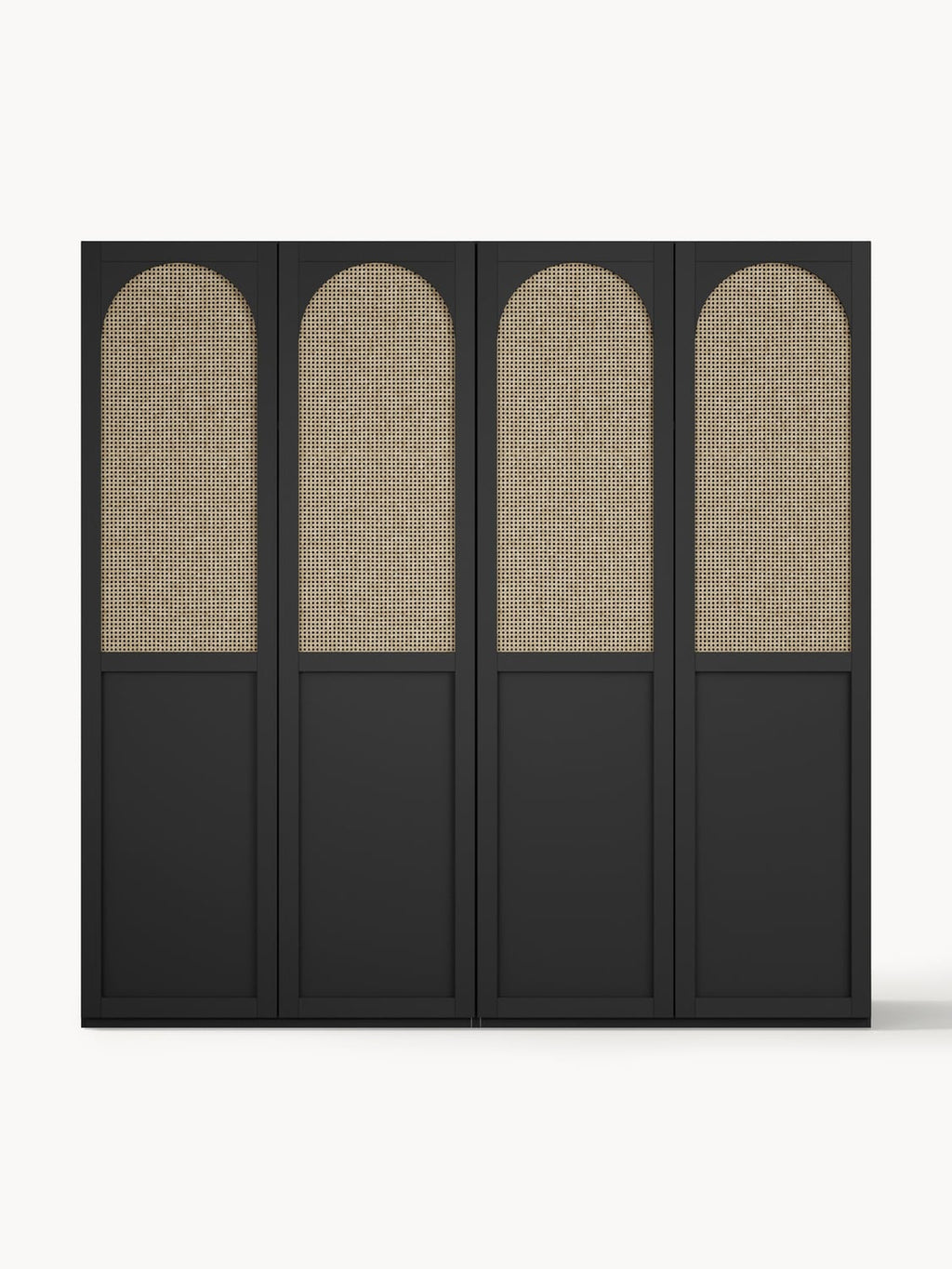 Jeanne Modular Hinged-Door Wardrobe, 200 cm Width, in various sizes — Anthracite