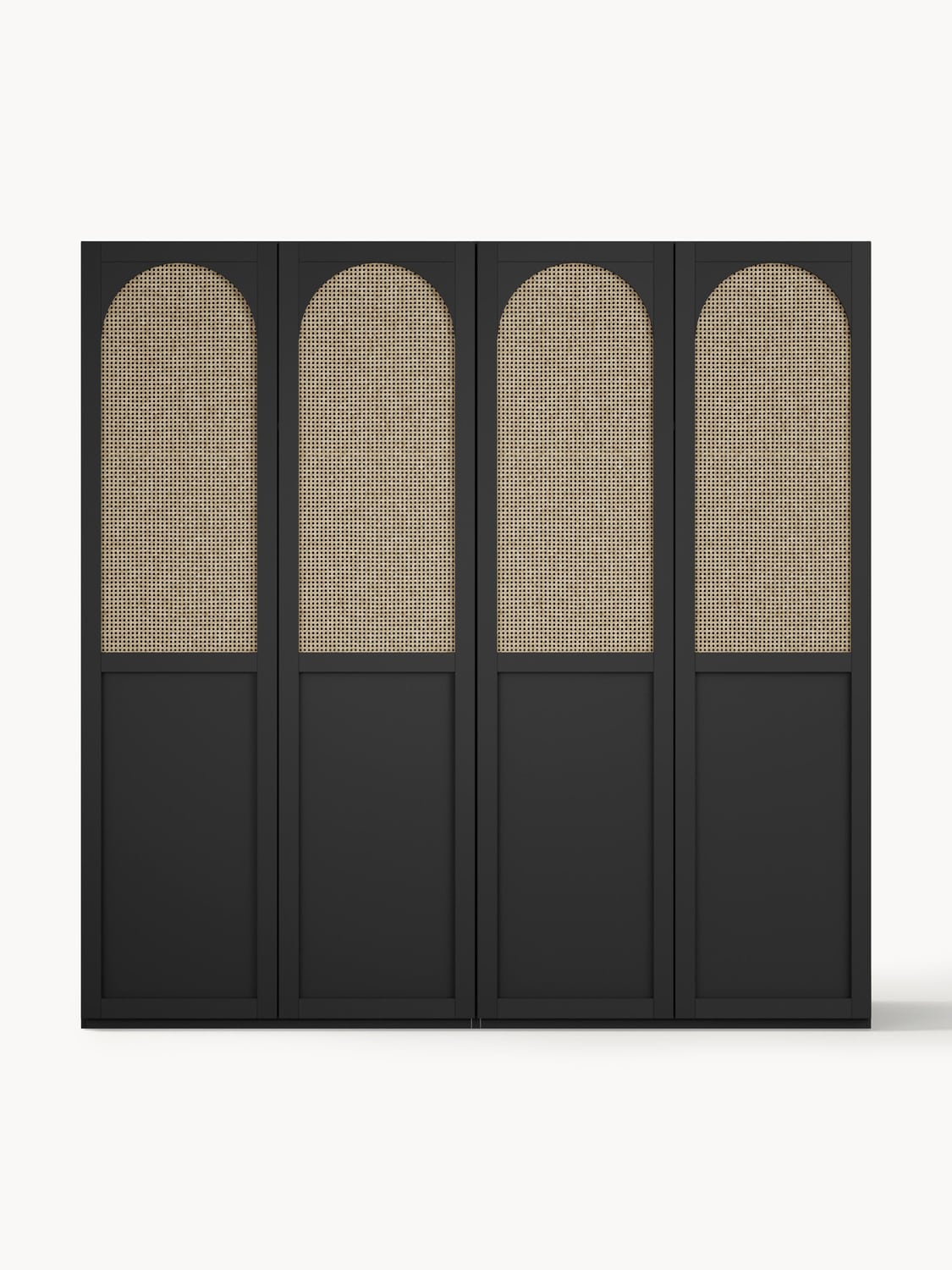 Jeanne Modular Hinged-Door Wardrobe, 200 cm Width, in various sizes — Anthracite