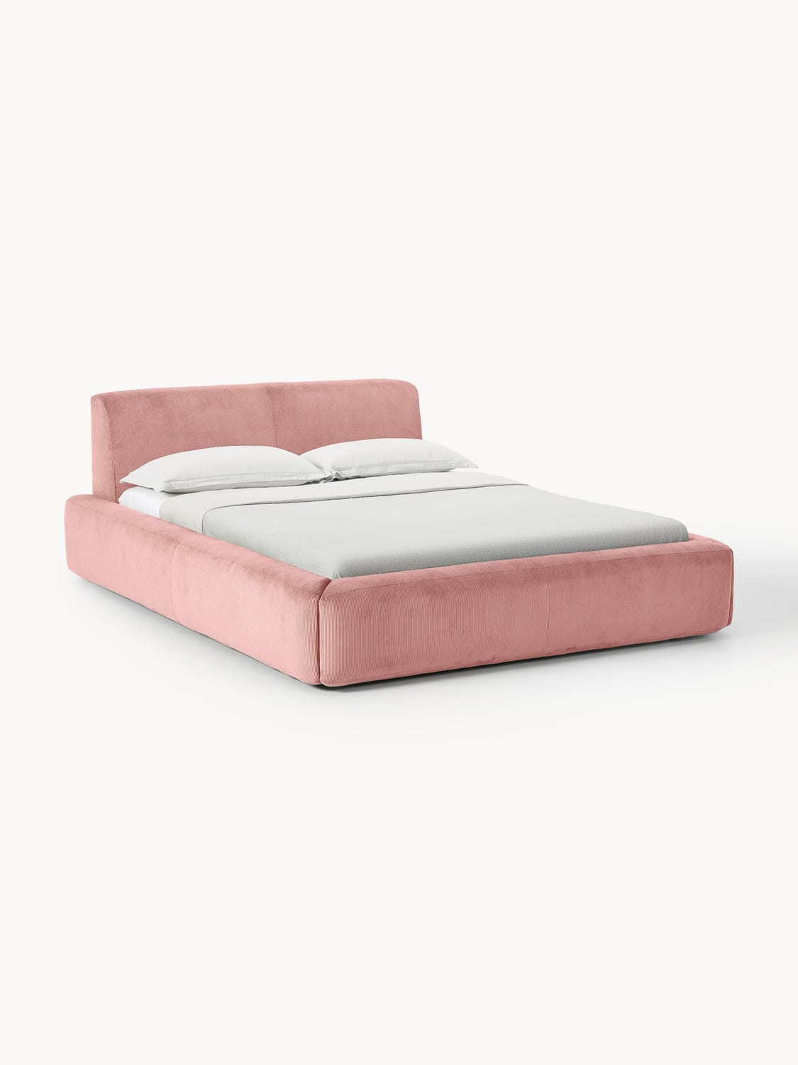 Melva Upholstered Bed with Storage — Pink