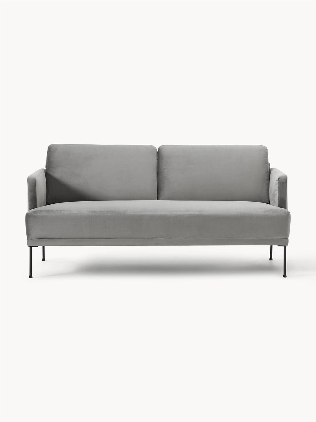 Fluente Velvet-Sofa (2-seater) — Grey