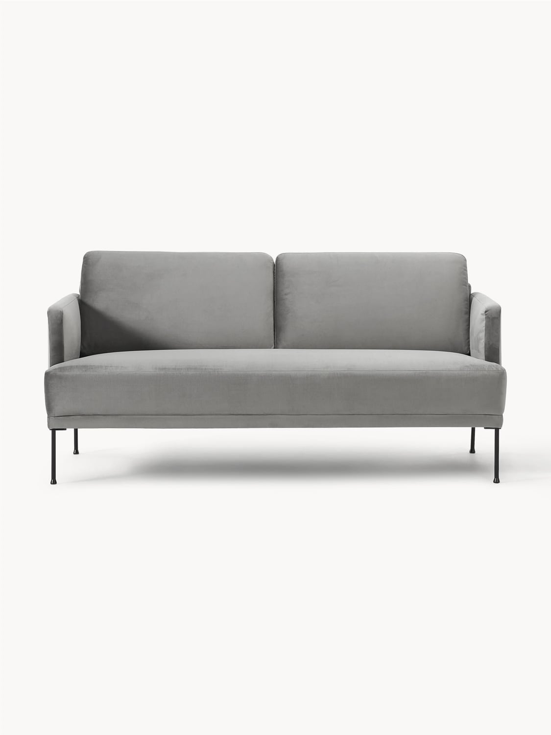 Fluente Velvet-Sofa (2-seater) — Grey