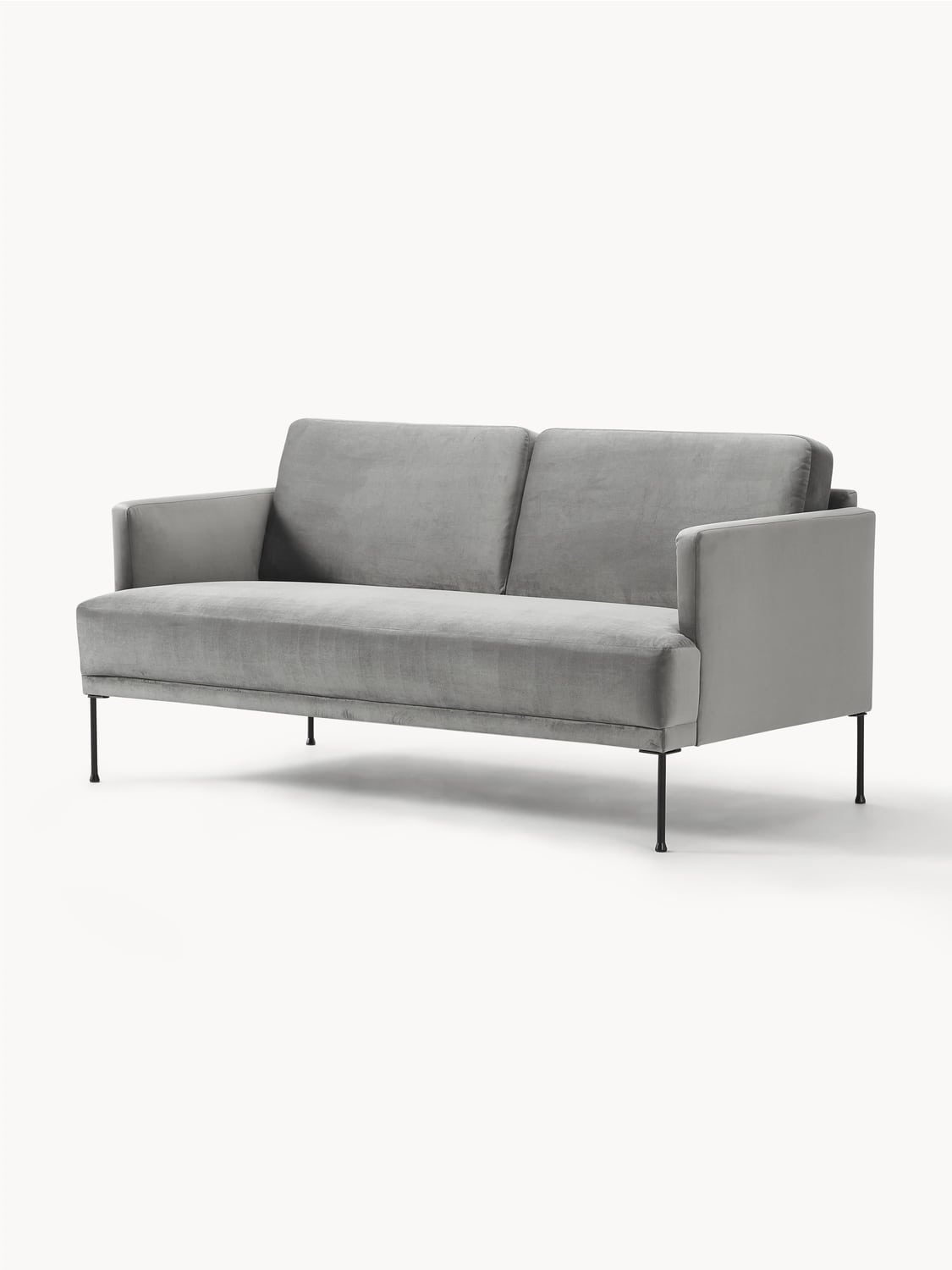 Fluente Velvet-Sofa (2-seater) — Grey