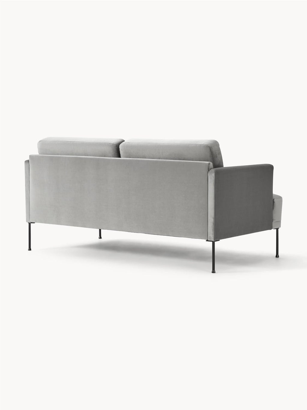 Fluente Velvet-Sofa (2-seater) — Grey