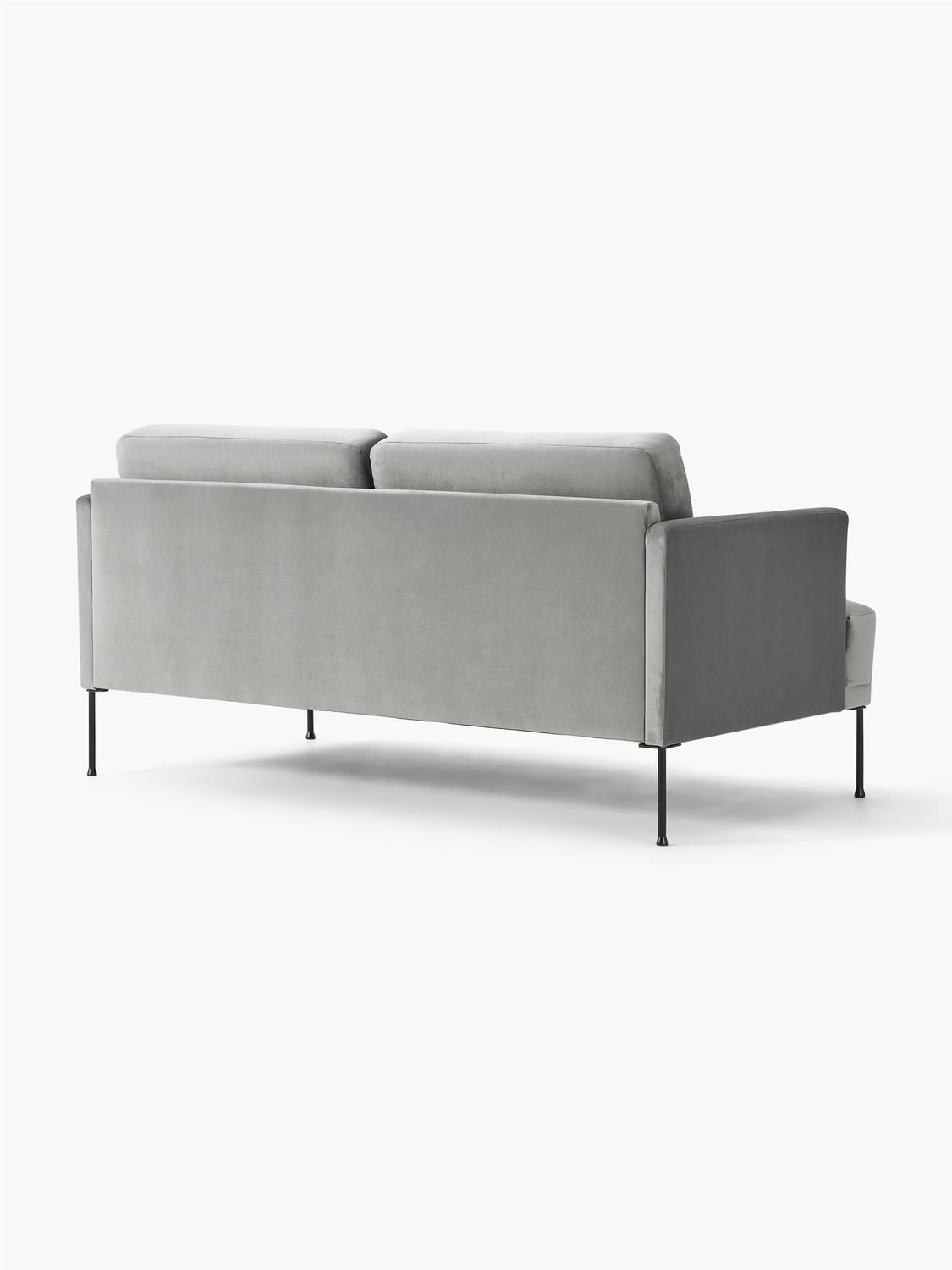 Fluente Velvet-Sofa (2-seater) — Grey