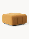 Lena Velvet-Sofa Ottoman — Ochre