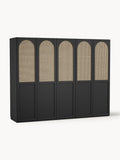 Jeanne Modular Hinged-Door Wardrobe, 250 cm Width, in various sizes — Anthracite
