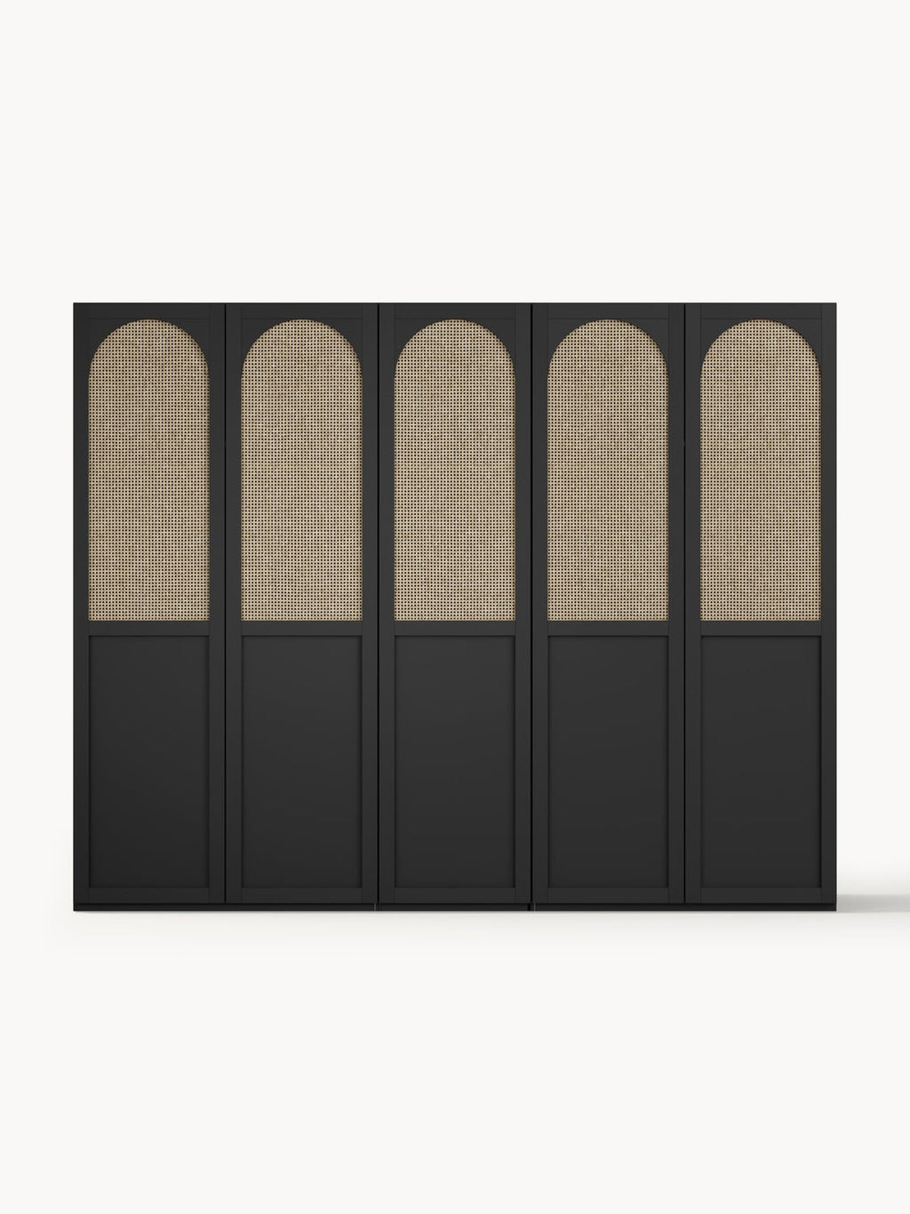 Jeanne Modular Hinged-Door Wardrobe, 250 cm Width, in various sizes — Anthracite