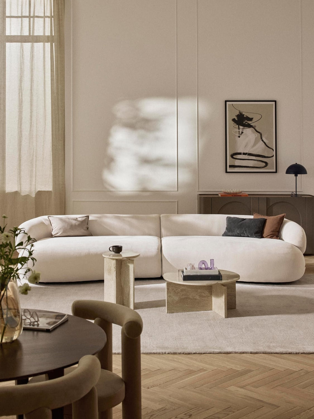 Alba Sofa (4-seater) — Light Grey