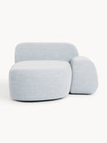 Wolke Bouclé-Chaise-Corner Module — Light Grey