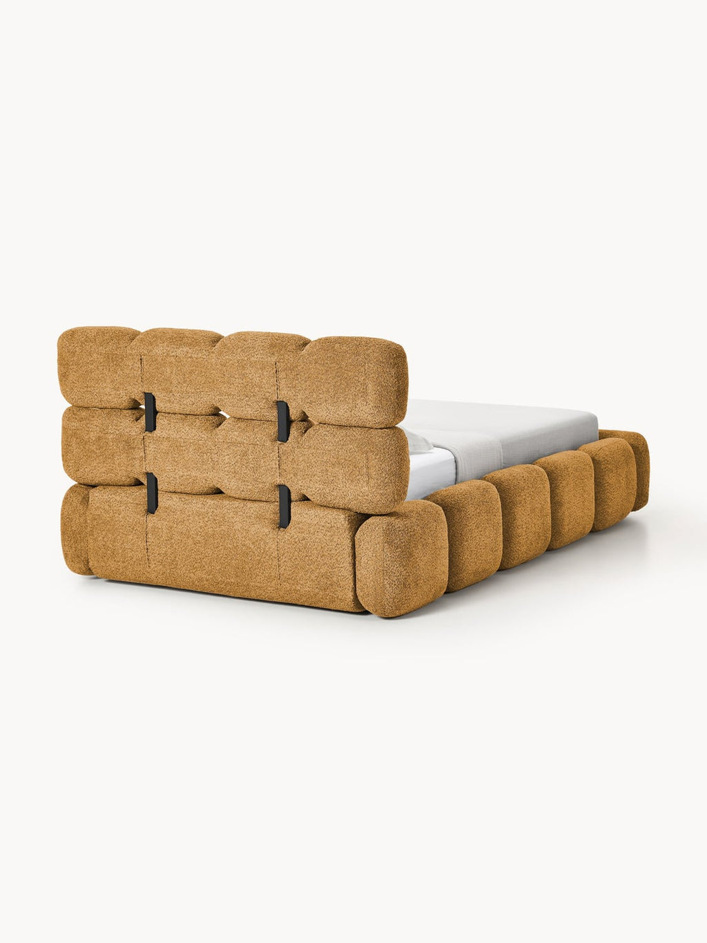 Tayla Single Bed in Teddy Bouclé — Warm Grey