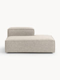 Lennon Ottoman Module in Linen Blend — Oatmeal