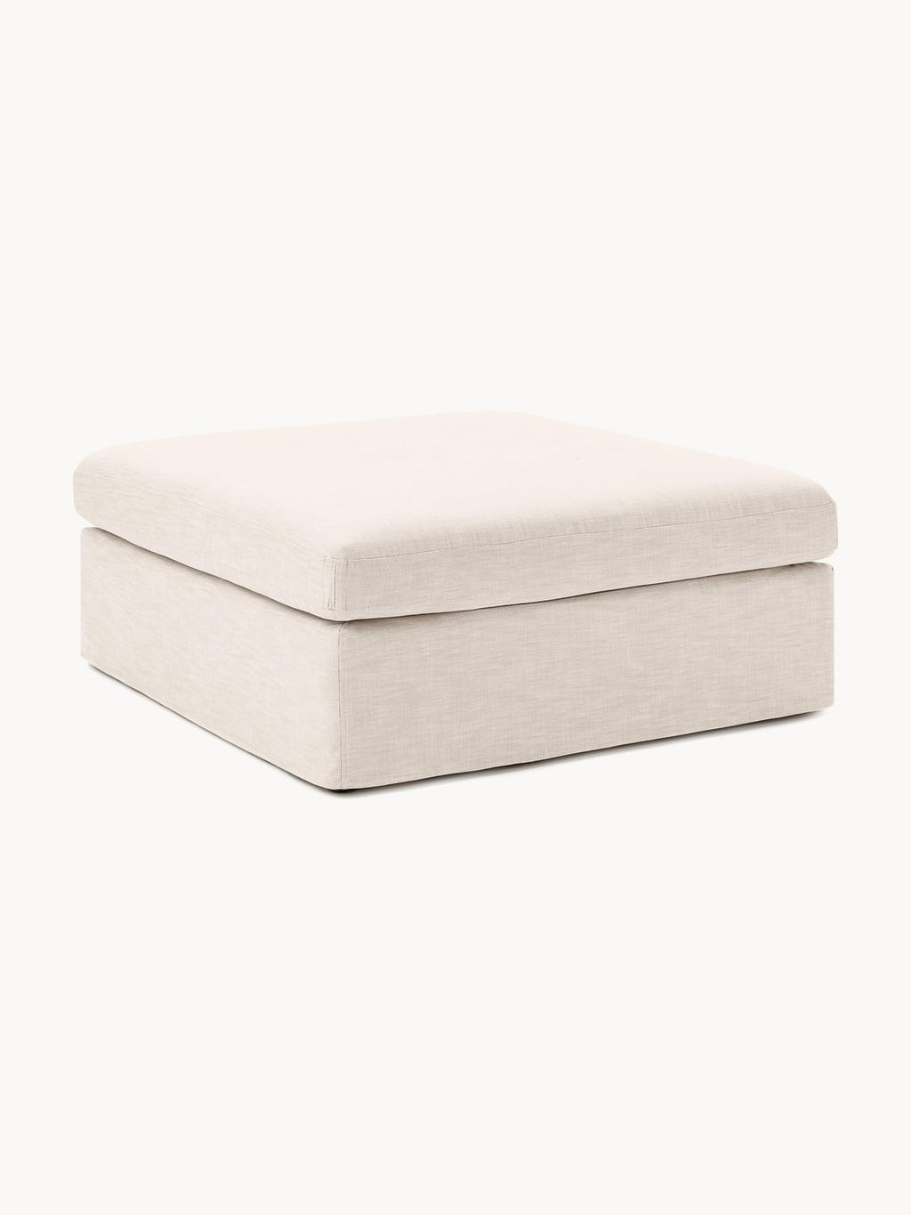 Russell Sofa Ottoman with removable covers — Off-White