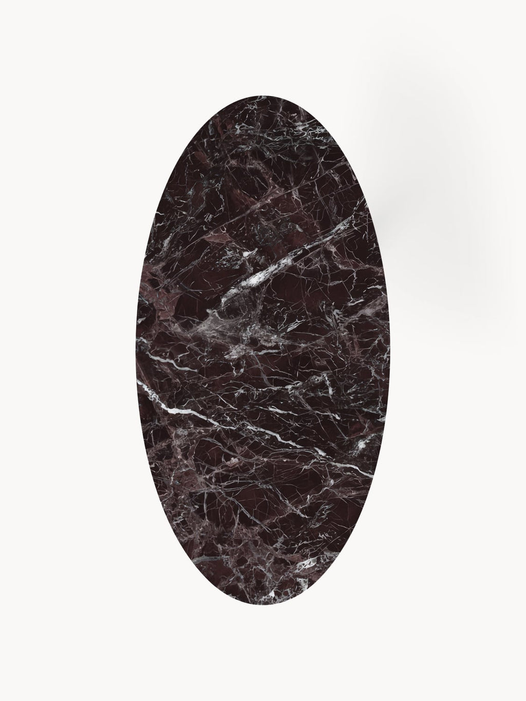 Miley Oval Marble-Dining Table, 180 x 90 cm — Taupe