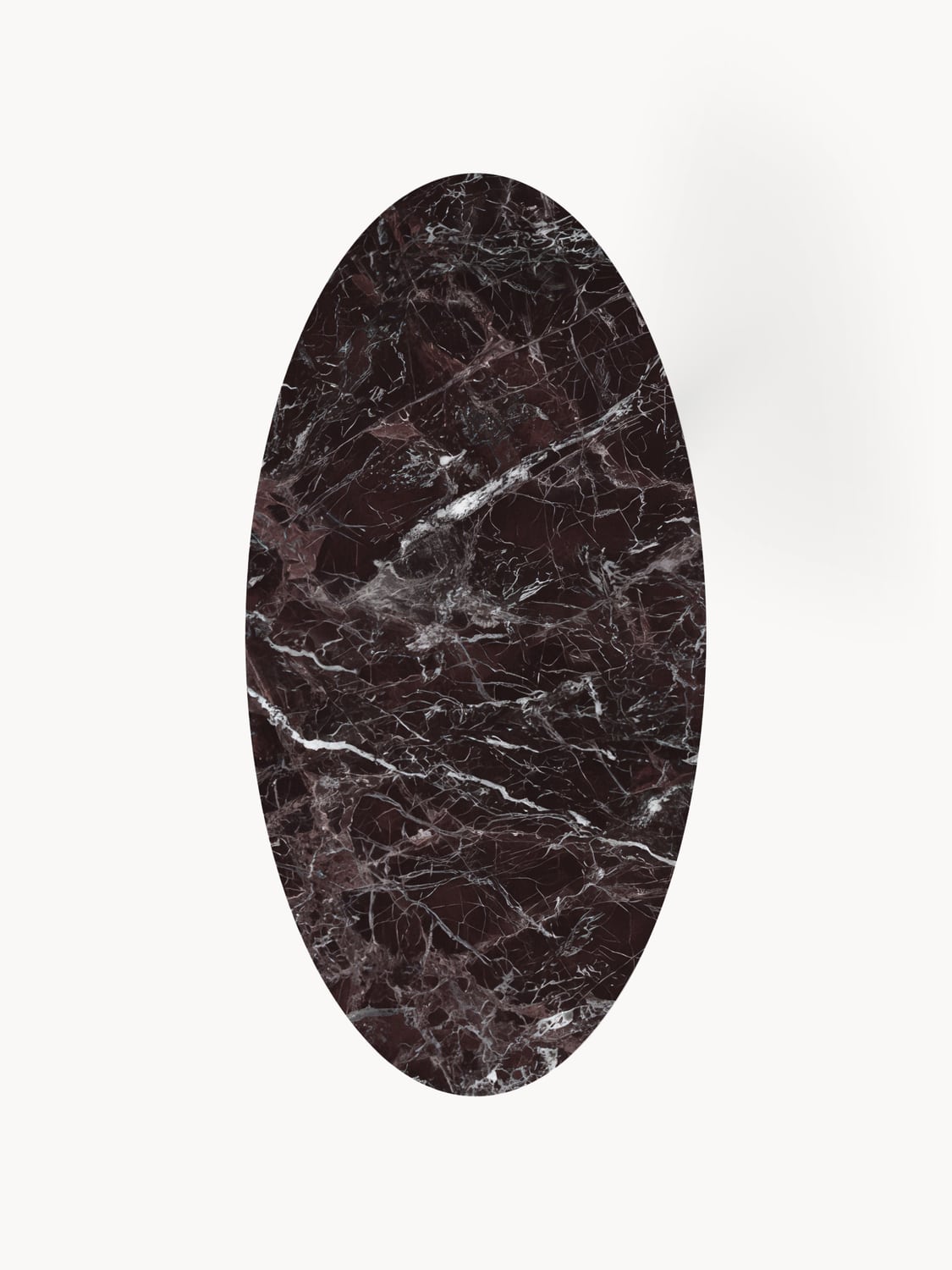 Miley Oval Marble-Dining Table, 180 x 90 cm — Taupe