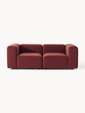 Lena Modular Velvet-Sofa (3-seater) — Burgundy