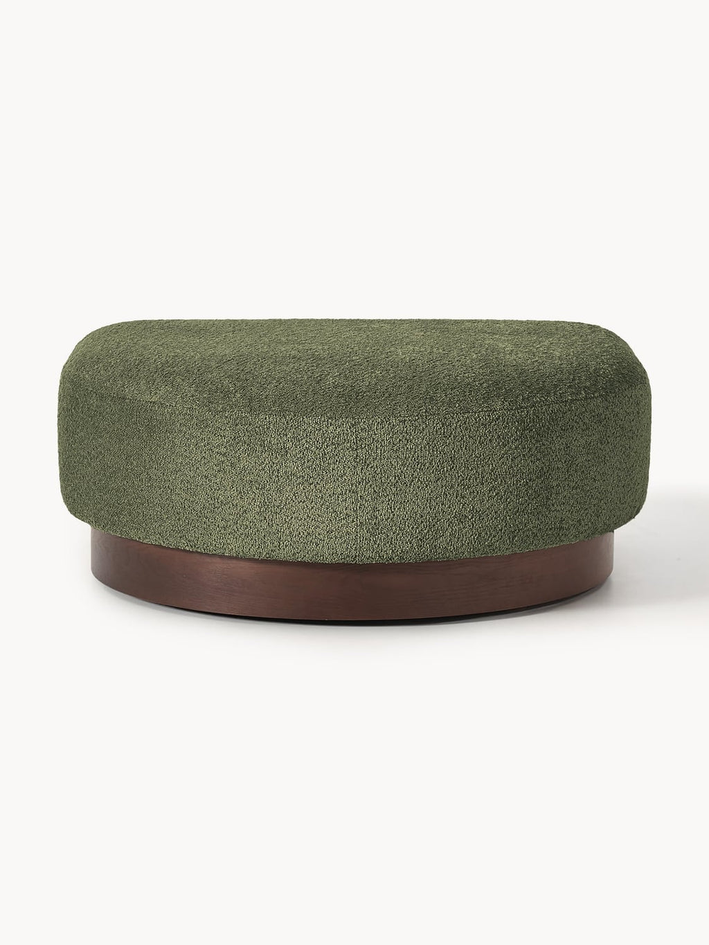 Natalie Sofa Ottoman in Teddy Bouclé — Olive