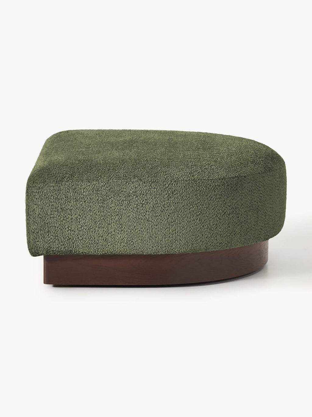 Natalie Sofa Ottoman in Teddy Bouclé — Olive