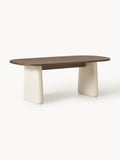 Dune Oval Dining Table in Oak, in various sizes — Sand Beige