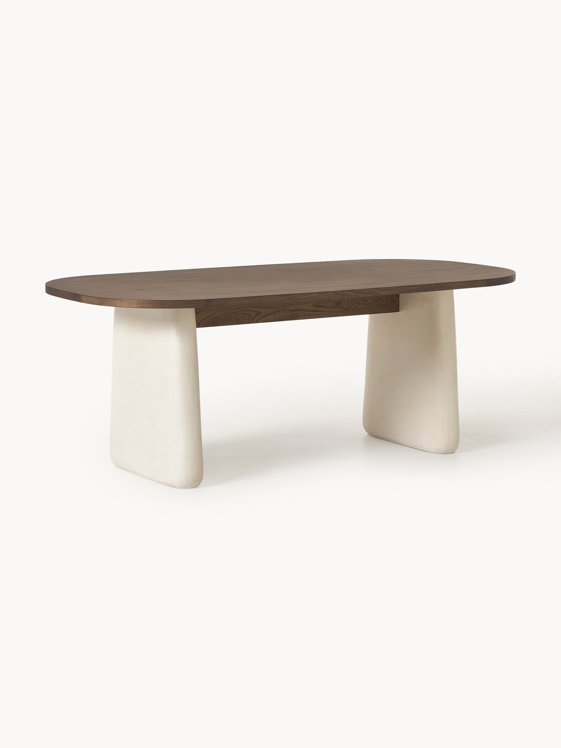 Dune Oval Dining Table in Oak, in various sizes — Sand Beige